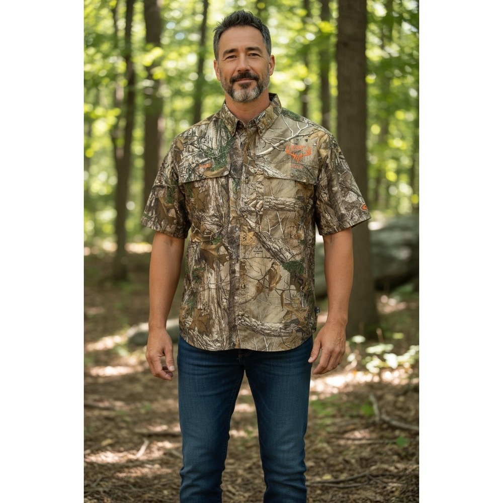 Drake Waterfowl Men's EST‎ Camo Flyweight Wingshooter's Shirt 2XL